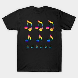 Colorful Music Notes T-Shirt